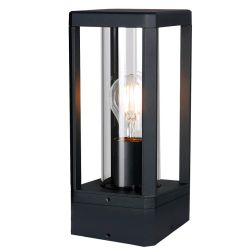 NEVADA PALETTO DA GIARDINO H27 CM IP65 IN ALLUMINIO NERO CON LAMPADINA ATTACCO E27 DESIGN MODERNO