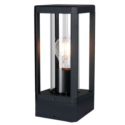 NEVADA PALETTO DA GIARDINO H27 CM IP65 IN ALLUMINIO NERO CON LAMPADINA ATTACCO E27 DESIGN MODERNO