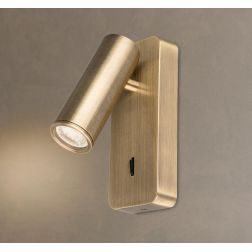 NOTTE APPLIQUE ORIENTABILE IN ALLUMINIO 4 COLORI LAMPADINA ATTACCO MINI GU10 INTERRUTTORE ON/OFF MODERNA 2