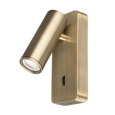 NOTTE APPLIQUE ORIENTABILE IN ALLUMINIO 4 COLORI LAMPADINA ATTACCO MINI GU10 INTERRUTTORE ON/OFF MODERNA