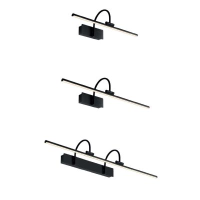 PARACURU APPLIQUE DA SPECCHIO CROMO,NERO E OTTONE LED INTEGRATO LUCE 3000K 3 MISURE MODERNA