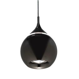 DROP SOSPENSIONE SINGOLA SALISCENDI CON SFERA NERA D10 CM LED 7W LUCE 3000K DESIGN MODERNO 2