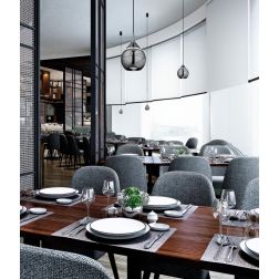 DROP SOSPENSIONE SINGOLA SALISCENDI CON SFERA NERA D10 CM LED 7W LUCE 3000K DESIGN MODERNO