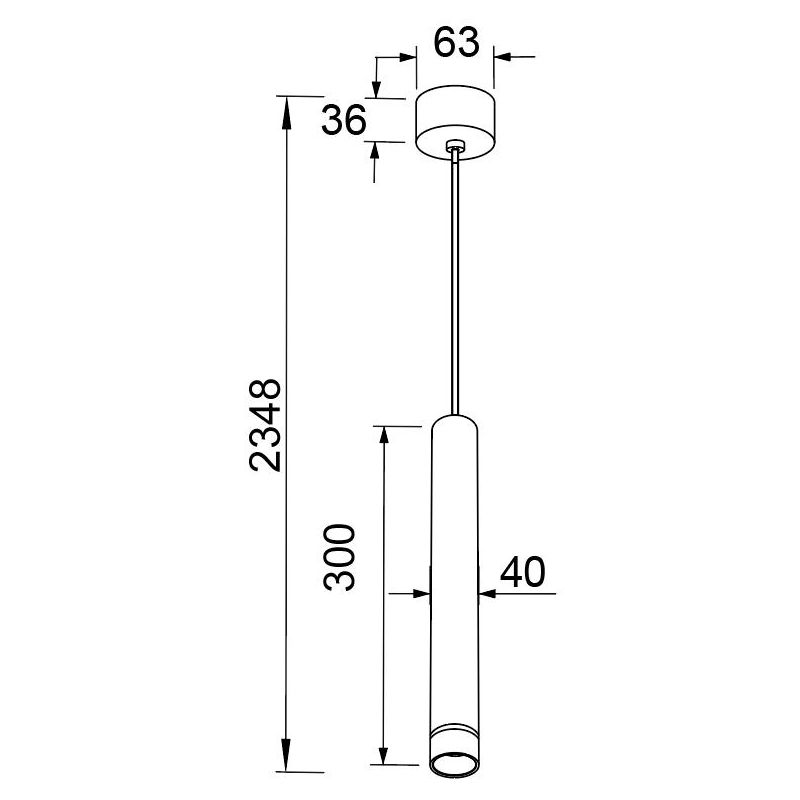 SPLIT SOSPENSIONE SINGOLA CILINDRICA BIANCA O NERA DESIGN MODERNO LAMPADINA ATTACCO MINI GU10