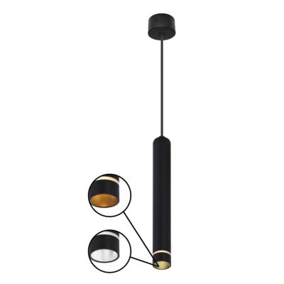 SPLIT SOSPENSIONE SINGOLA CILINDRICA BIANCA O NERA DESIGN MODERNO LAMPADINA ATTACCO MINI GU10