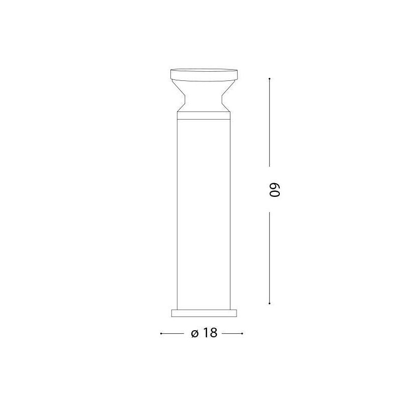 LAMPIONCINO DA ESTERNO H60 IN ALLUMINIO 5 COLORI DESIGN MODERNO IP44 CRISTALENSI - Cristalensi Shop Online