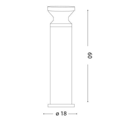 LAMPIONCINO DA ESTERNO H60 IN ALLUMINIO 5 COLORI DESIGN MODERNO IP44 CRISTALENSI - Cristalensi Shop Online