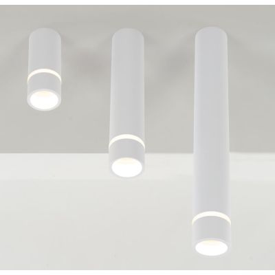 SPLIT PLAFONIERA CILINDRICA 3 MISURE D4 CM BIANCA O NERA LAMPADINA ATTACCO MINI GU10 DESIGN MODERNO