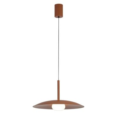 LIDIA SOSPENSIONE SALISCENDI IN 5 FINITURE COLORE LED 12W LUCE 3000K PIATTO D46 CM DESIGN MODERNO