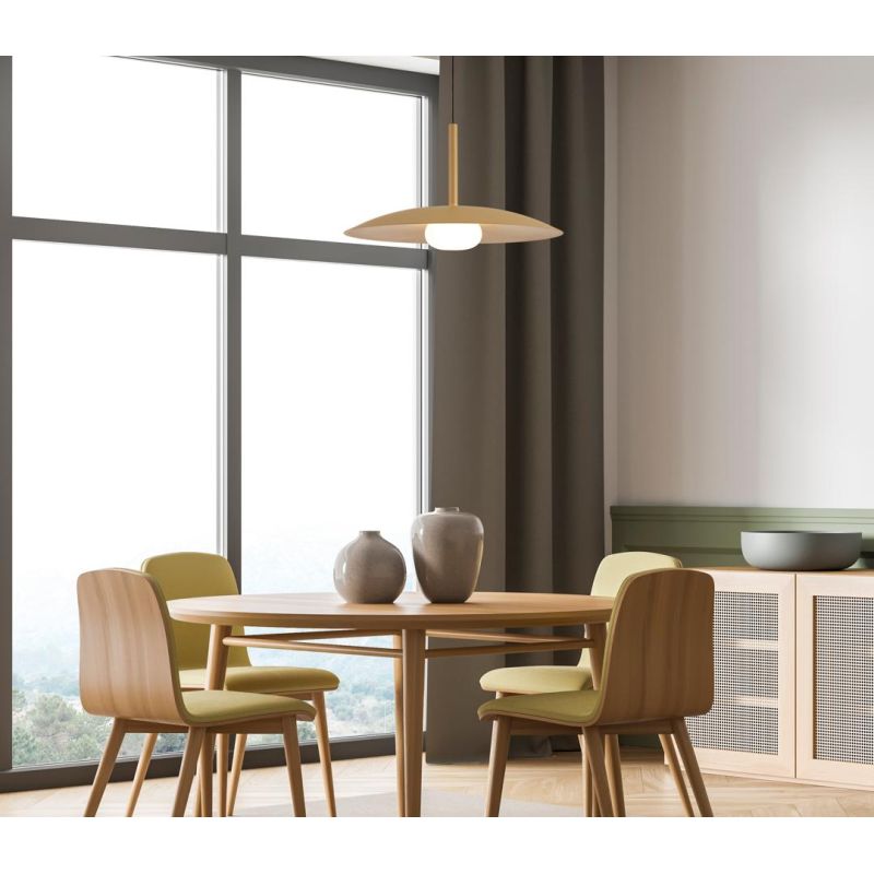 LIDIA SOSPENSIONE SALISCENDI IN 5 FINITURE COLORE LED 12W LUCE 3000K PIATTO D46 CM DESIGN MODERNO