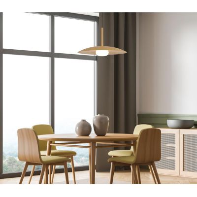 LIDIA SOSPENSIONE SALISCENDI IN 5 FINITURE COLORE LED 12W LUCE 3000K PIATTO D46 CM DESIGN MODERNO