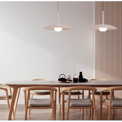 LIDIA SOSPENSIONE SALISCENDI IN 5 FINITURE COLORE LED 12W LUCE 3000K PIATTO D46 CM DESIGN MODERNO