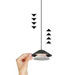 PICCOLA SOSPENSIONE SALISCENDI D13 CM IN 4 FINITURE COLORE LED 5W LUCE 3000K DESIGN MODERNO 2