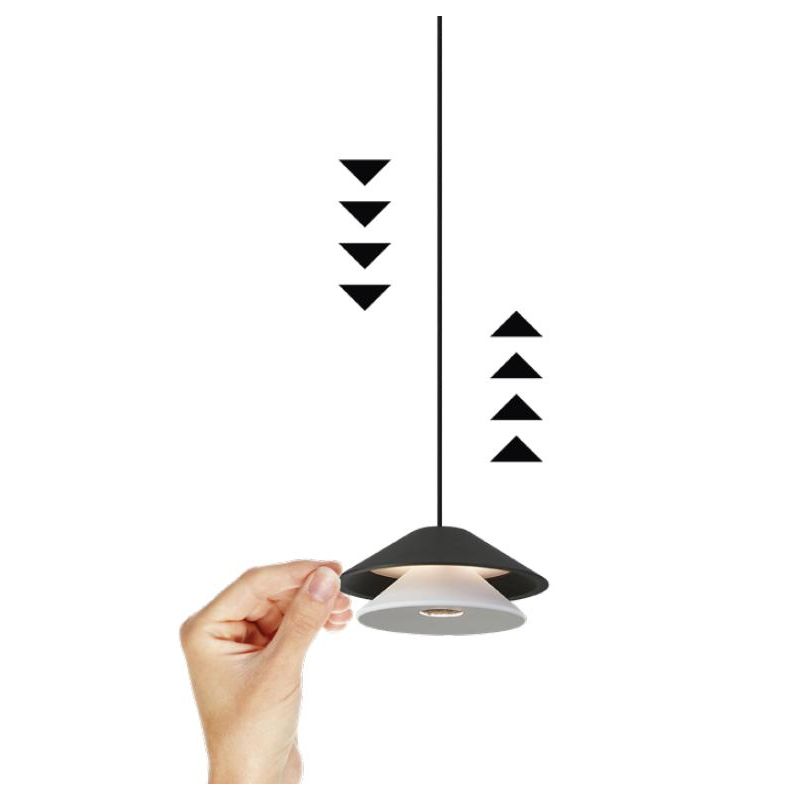 PICCOLA SOSPENSIONE SALISCENDI D13 CM IN 4 FINITURE COLORE LED 5W LUCE 3000K DESIGN MODERNO