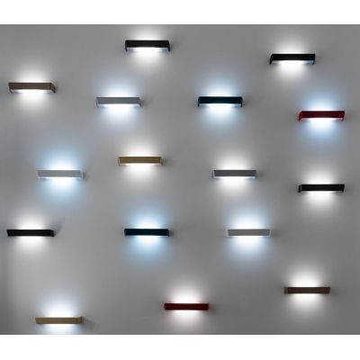 HANTERA LAMPADA DA PARETE LED 24W DIMMERABILE LUCE CCT BIEMISSIONE LUNGHEZZA CM 30 ALLUMINIO 7 COLORI MODERNA