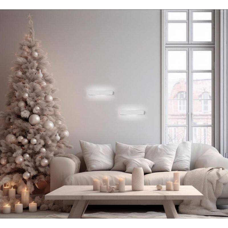 HANTERA LAMPADA DA PARETE LED 24W DIMMERABILE LUCE CCT BIEMISSIONE LUNGHEZZA CM 30 ALLUMINIO 7 COLORI MODERNA