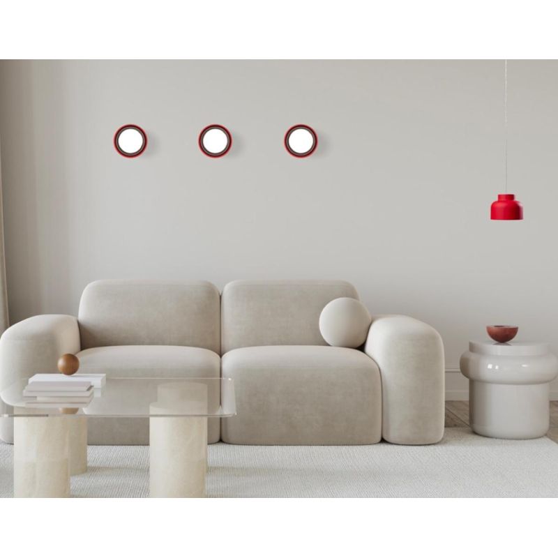 BOTTONE APPLIQUE PLAFONIERA D10 CM IN ALLUMINIO 7 COLORI LAMPADINA ATTACCO GX53 DESIGN MODERNO