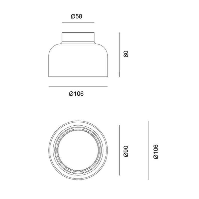 BOTTONE APPLIQUE PLAFONIERA D10 CM IN ALLUMINIO 7 COLORI LAMPADINA ATTACCO GX53 DESIGN MODERNO
