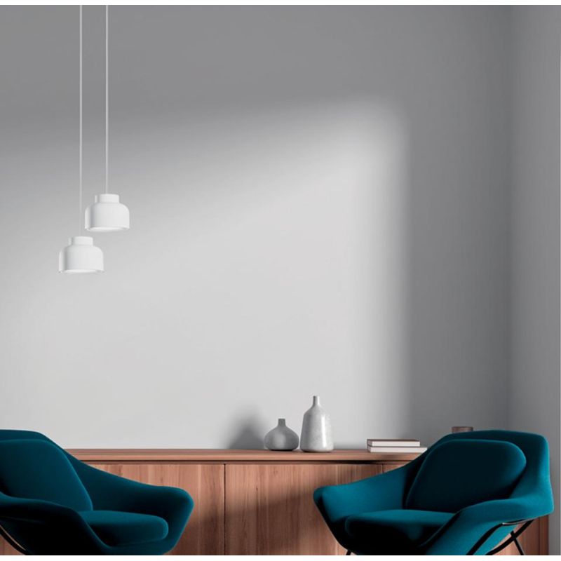 BOTTONE SOSPENSIONE SINGOLA D10 CM IN ALLUMINIO 7 COLORI LAMPADINA ATTACCO GX53 DESIGN MODERNO