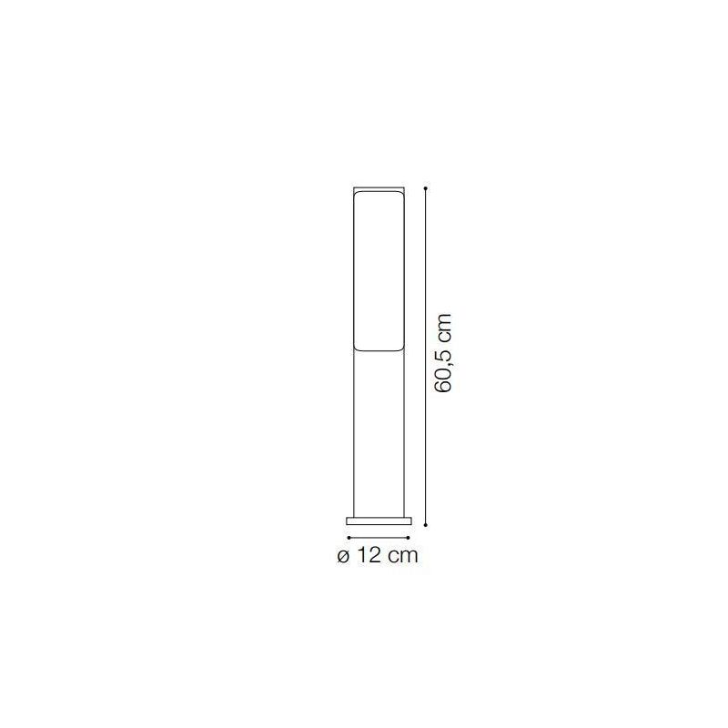 PALO DA ESTERNO H60 IN ALLUMINIO 5 COLORI LED 9.5W LUCE 3000K/4000K MODERNO IP44 CRISTALENSI - Cristalensi Shop Online