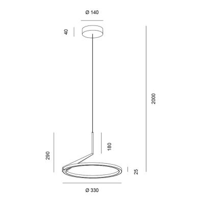 MERIDIANA LAMPADARIO A SOSPENSIONE IN 3 MISURE LED INTEGRATO LUCE 3000K-4000K DIMMERABILE 5 COLORI MODERNO