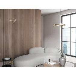 MERIDIANA LAMPADA DA TERRA H178 CM LED 27W LUCE 3000K-4000K DIMMERABILE 5 COLORI DESIGN MODERNO 2