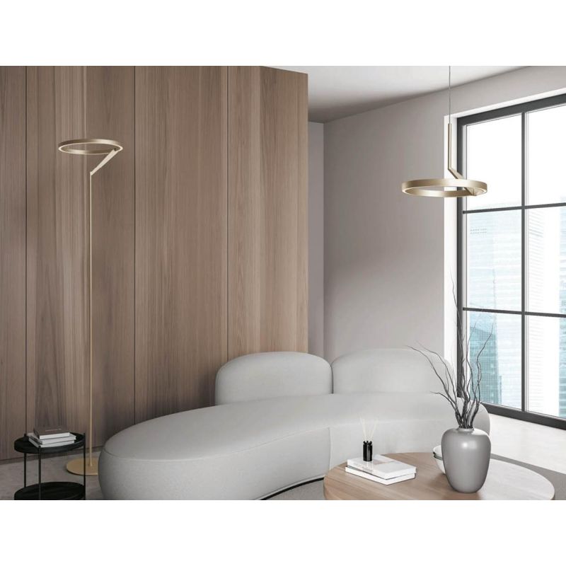 MERIDIANA LAMPADA DA TERRA H178 CM LED 27W LUCE 3000K-4000K DIMMERABILE 5 COLORI DESIGN MODERNO
