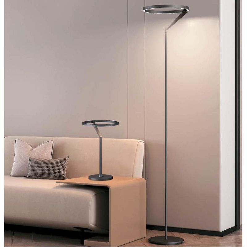 MERIDIANA LAMPADA DA TERRA H178 CM LED 27W LUCE 3000K-4000K DIMMERABILE 5 COLORI DESIGN MODERNO