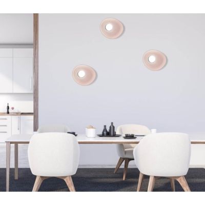 RELOAUX APPLIQUE PLAFONIERA 1 LUCE IN CERAMICA 4 COLORI LAMPADINA ATTACCO GX53 DESIGN MODERNO
