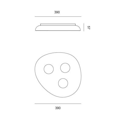 RELOAUX APPLIQUE PLAFONIERA 3 LUCI OVALE IN CERAMICA 4 COLORI LAMPADINE ATTACCO GX53 DESIGN MODERNO