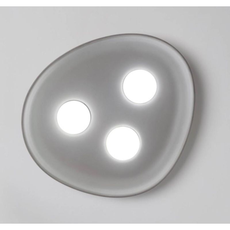 RELOAUX APPLIQUE PLAFONIERA 3 LUCI OVALE IN CERAMICA 4 COLORI LAMPADINE ATTACCO GX53 DESIGN MODERNO