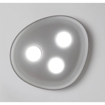RELOAUX APPLIQUE PLAFONIERA 3 LUCI OVALE IN CERAMICA 4 COLORI LAMPADINE ATTACCO GX53 DESIGN MODERNO