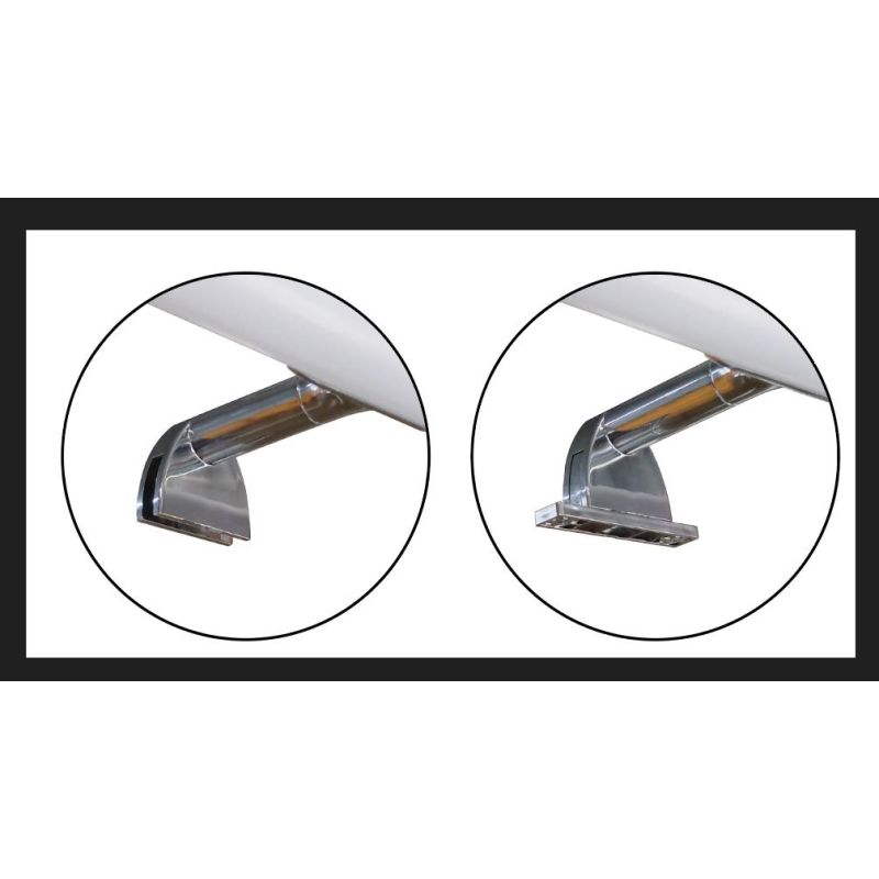KALEA APPLIQUE DA SPECCHIO TUBOLARE CROMO IP44 LED 6W LUCE 3000K LARGHEZZA CM 40 DESIGN MODERNO