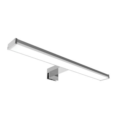 ZIA APPLIQUE DA SPECCHIO SQUADRATA CROMO IP44 LED 12W LUCE 3000K LARGHEZZA CM 60 DESIGN MODERNO