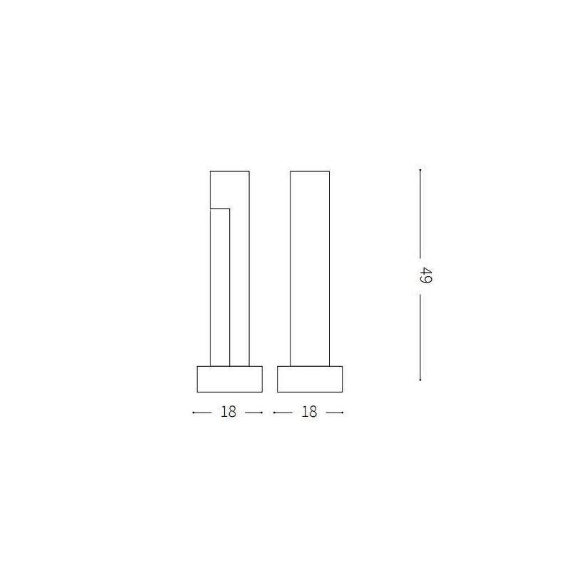 PALETTO DA ESTERNO IN RESINA H49 DESIGN MODERNO IP55 LED 9W LUCE 3000K/4000K EFFETTO GRANITO CRISTALENSI - Cristalensi Shop Onli