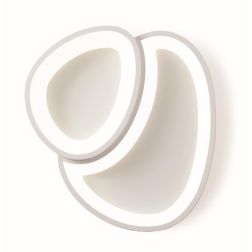 DUO PLAFONIERA ORIGINALE IN METALLO BIANCO LED 24W LUCE 3000K-4000K DESIGN MODERNO 2