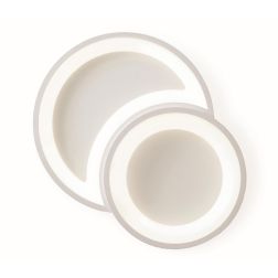 TWIN PLAFONIERA ORIGINALE TONDEGGIANTE IN METALLO BIANCO LED 24W LUCE 3000K-4000K DESIGN MODERNO 2