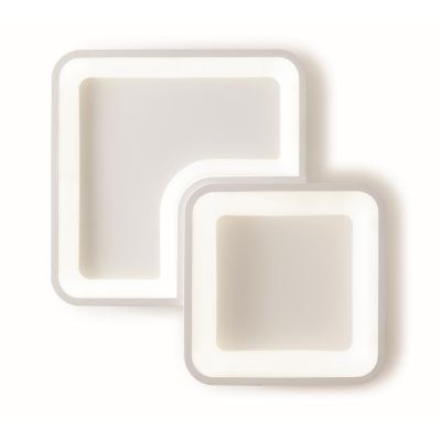 DAMA PLAFONIERA QUADRATA IN METALLO BIANCO LED 30W LUCE 3000K-4000K DESIGN MODERNO