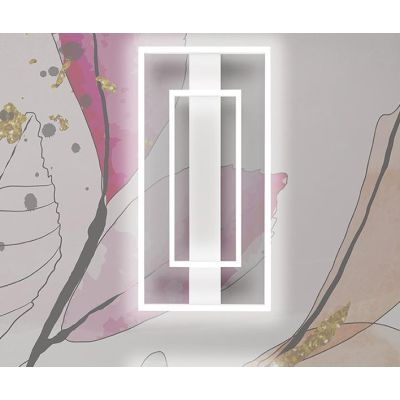 FRAME PLAFONIERA MODERNA RETTANGOLARE 2 MISURE LED INTEGRATO LUCE 3000-4000K DIMMERABILE BIANCA PROMOINGROSS - Cristalensi Shop