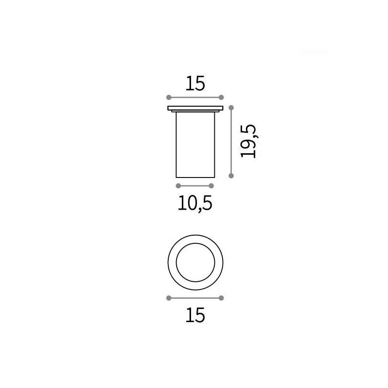 FARETTO SEGNAPASSO PER ESTERNO IP54 CALPESTABILE IN ACCIAIO SATINATO INCASSO AL SUOLO O PARETE CRISTALENSI - Cristalensi Shop On