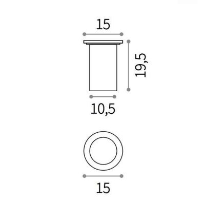 FARETTO SEGNAPASSO PER ESTERNO IP54 CALPESTABILE IN ACCIAIO SATINATO INCASSO AL SUOLO O PARETE CRISTALENSI - Cristalensi Shop On