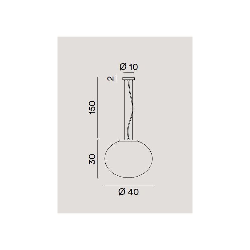 SOSPENSIONE MODERNA CON SFERA IN VETRO BIANCO D40 O D50 CM CON LAMPADINE ATTACCO E27 CRISTALENSI - Cristalensi Shop Online