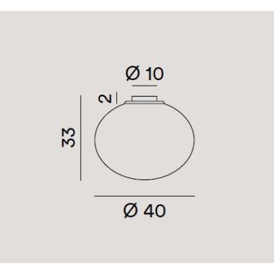 PLAFONIERA MODERNA CON SFERA IN VETRO BIANCO D40 CM CON LAMPADINA ATTACCO E27 CRISTALENSI - Cristalensi Shop Online