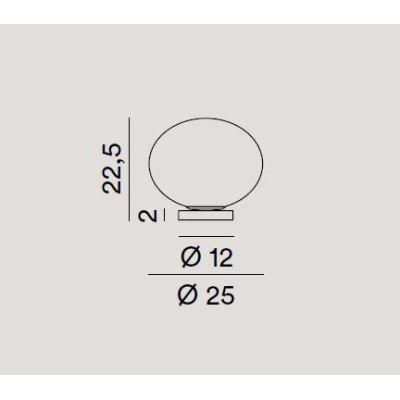 LAMPADA DA TAVOLO MODERNA CON SFERA IN VETRO BIANCO D25 CM CON LAMPADINA G9 INCLUSA CRISTALENSI - Cristalensi Shop Online