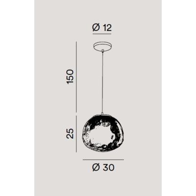 SKIN SOSPENSIONE SINGOLA 2 MISURE CON DIFFUSORE IN VETRO TRASPARENTE LAMPADINA ATTACCO E27 MODERNA