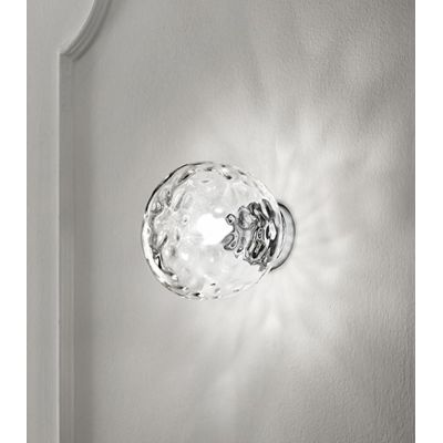 SKIN LAMPADA DA PARETE D20 CM CON DIFFUSORE IN VETRO TRASPARENTE CON LAMPADINA ATTACCO E27 MODERNA