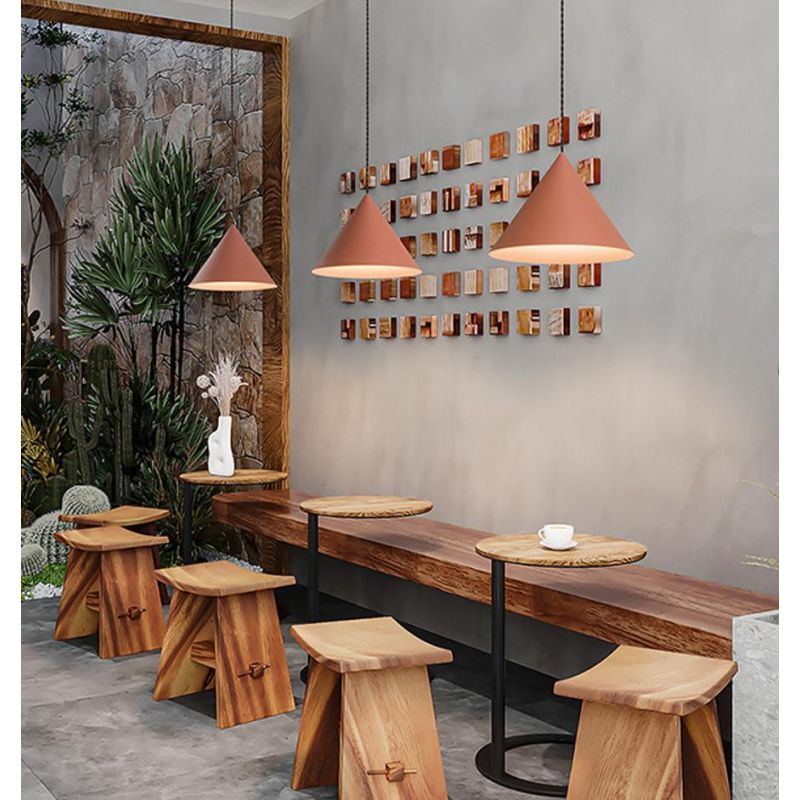 ICONIC SOSPENSIONE SINGOLA A CONO 3 MISURE IN ALLUMINIO 3 COLORI LAMPADINA ATTACCO E27 DESIGN MODERNO