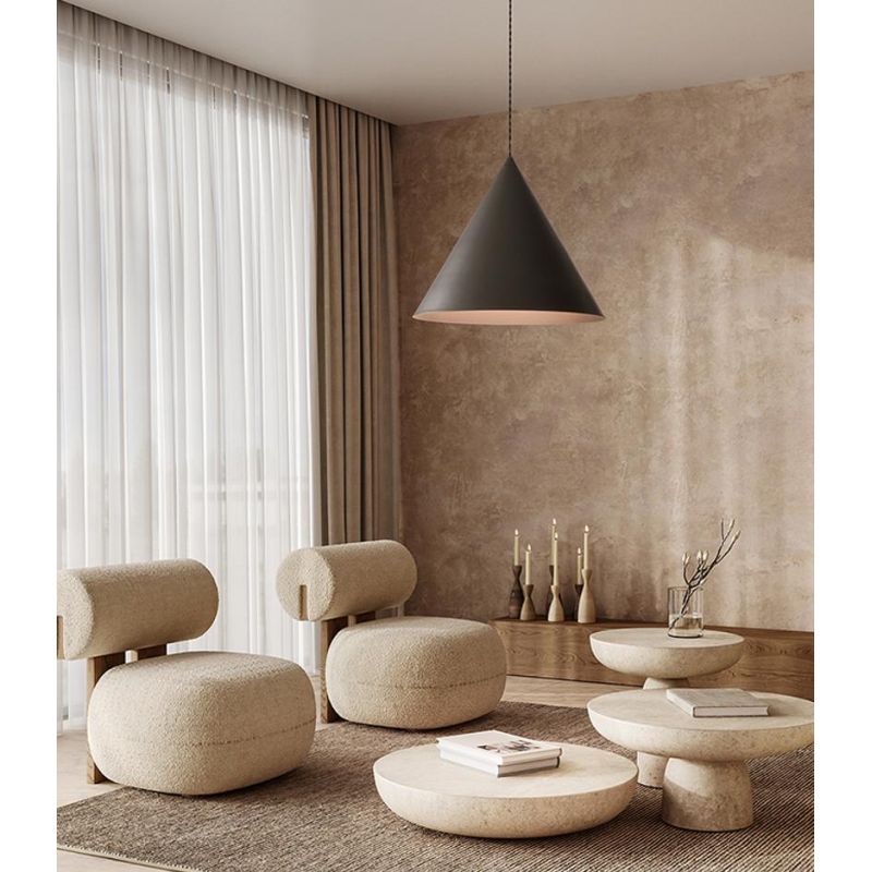 ICONIC SOSPENSIONE SINGOLA A CONO 3 MISURE IN ALLUMINIO 3 COLORI LAMPADINA ATTACCO E27 DESIGN MODERNO