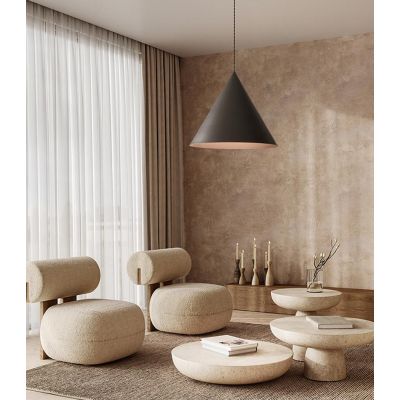 ICONIC SOSPENSIONE SINGOLA A CONO 3 MISURE IN ALLUMINIO 3 COLORI LAMPADINA ATTACCO E27 DESIGN MODERNO