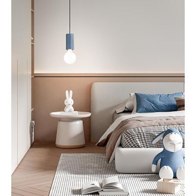 IDEA PICCOLA SOSPENSIONE SINGOLA D8 CM IN CERAMICA 5 COLORI LAMPADINA ATTACCO E27 DESIGN MODERNO